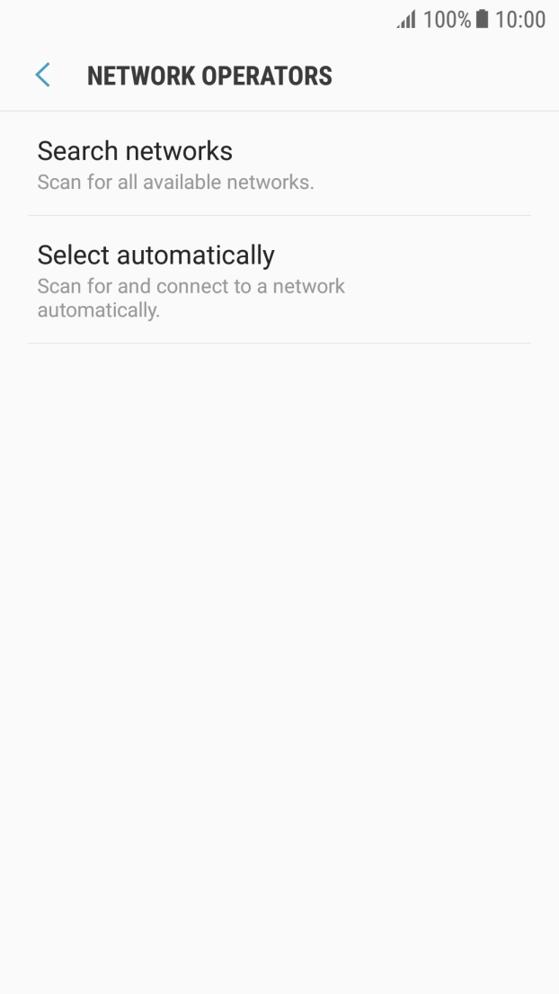 Press Search networks and your phone will search for networks. Press Search networks and your phone will search for networks.