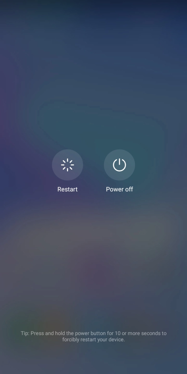 Press Power off.
