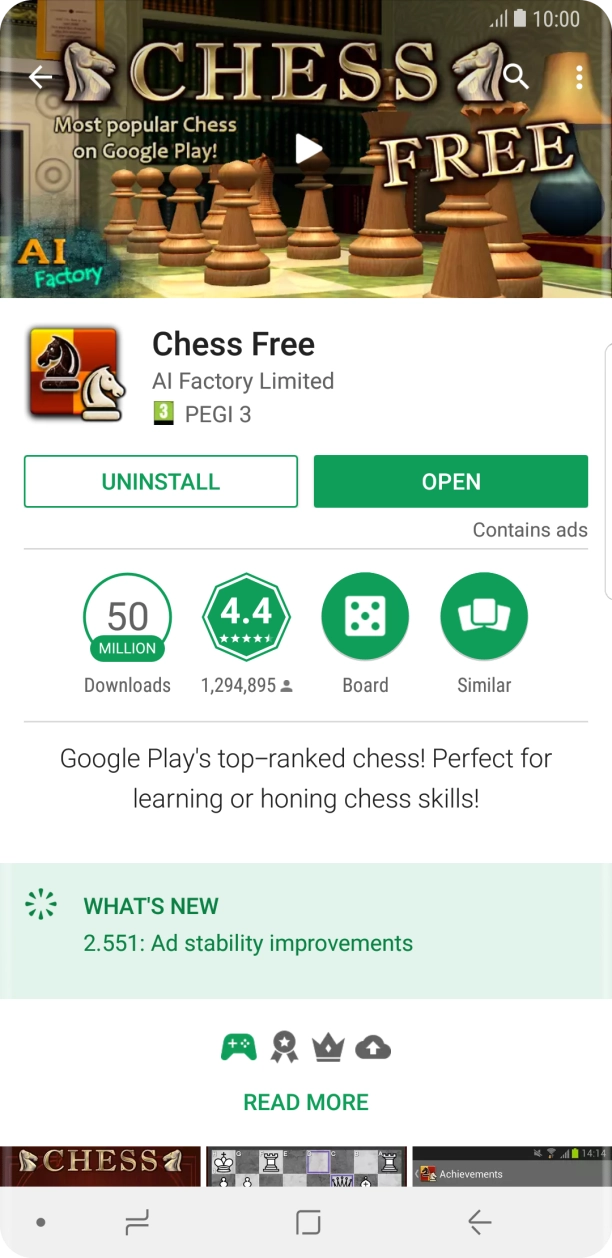 Press UNINSTALL.