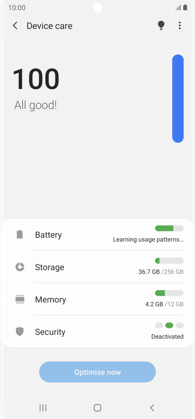 Press Battery.