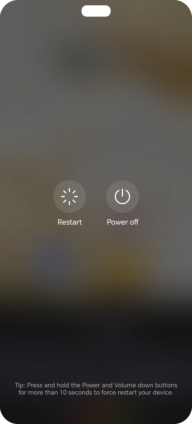 Press Power off.