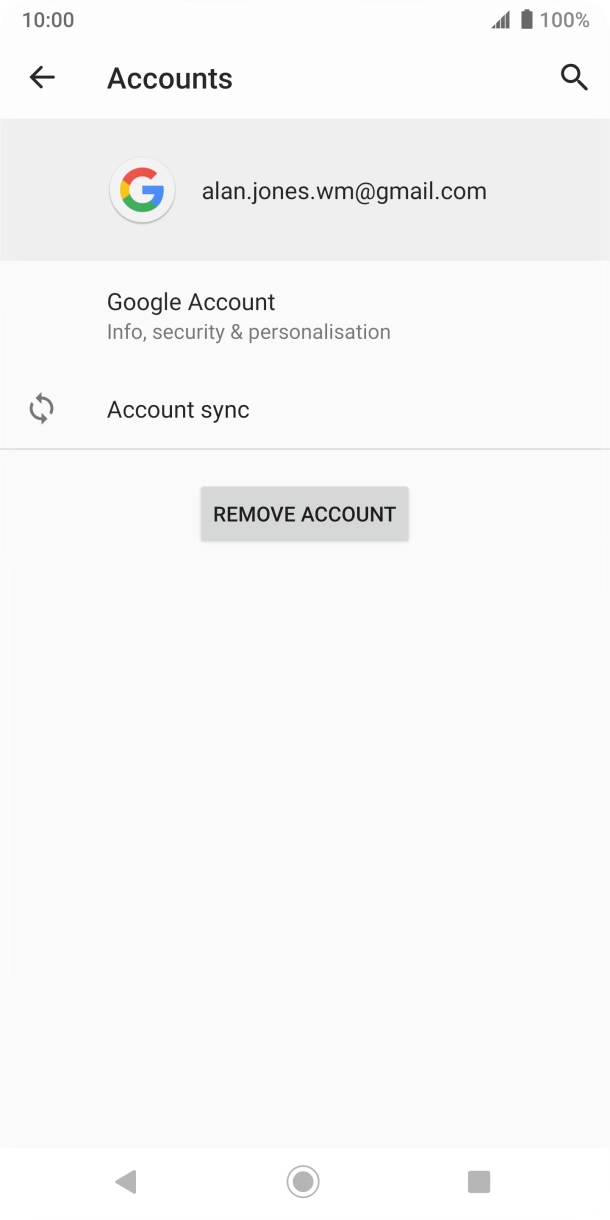 Press Account sync.