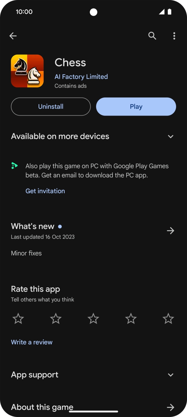 Press Uninstall.