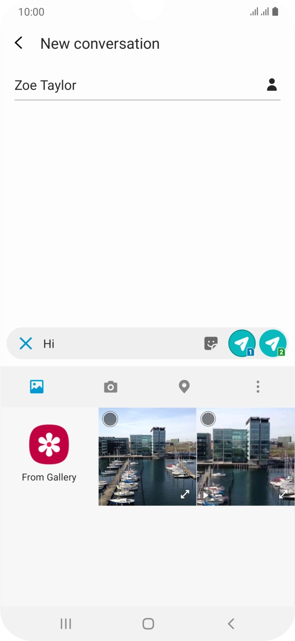 Press the picture icon. Press the picture icon.