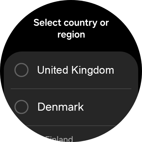 Press the required region. Press the required region.