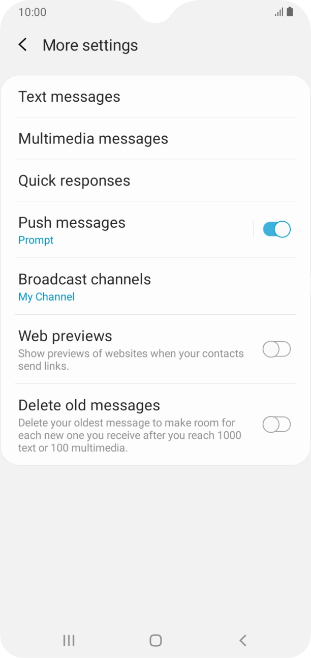 Press Text messages. Press Text messages.