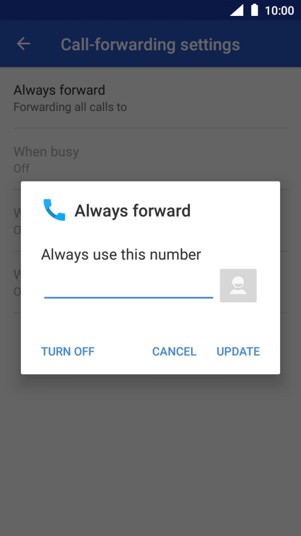 Press TURN OFF.