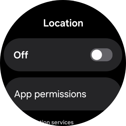 Press the indicator below 'Location' to turn the function on or off. Press the indicator below 'Location' to turn the function on or off.