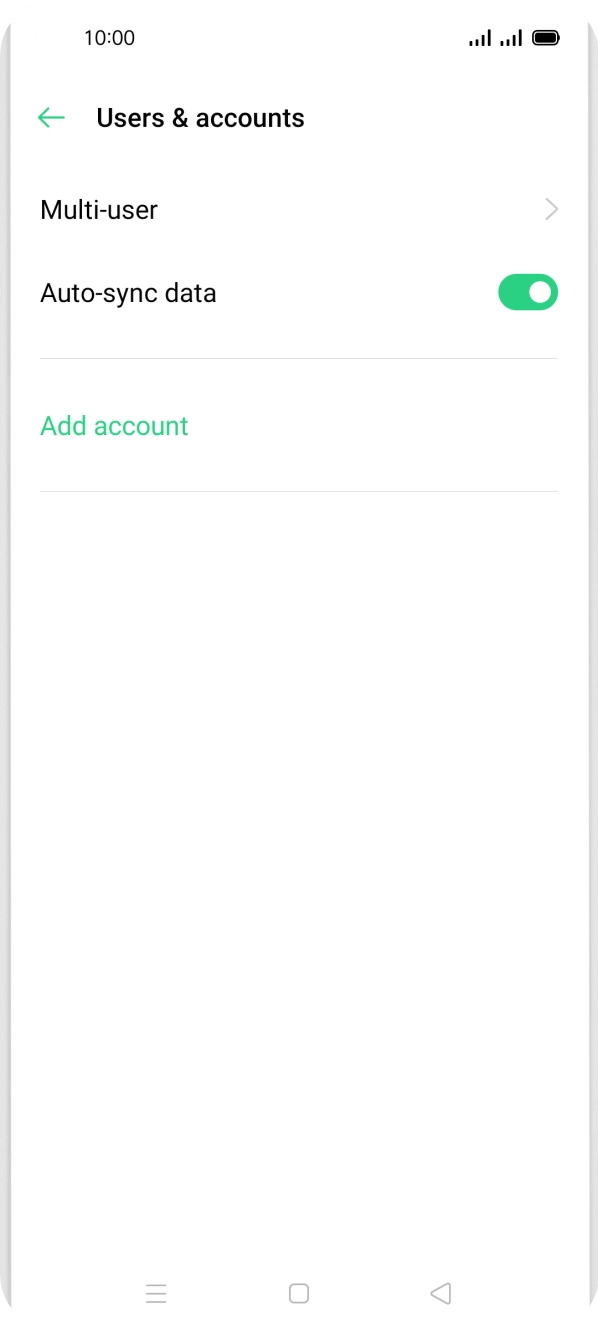 Press Add account.