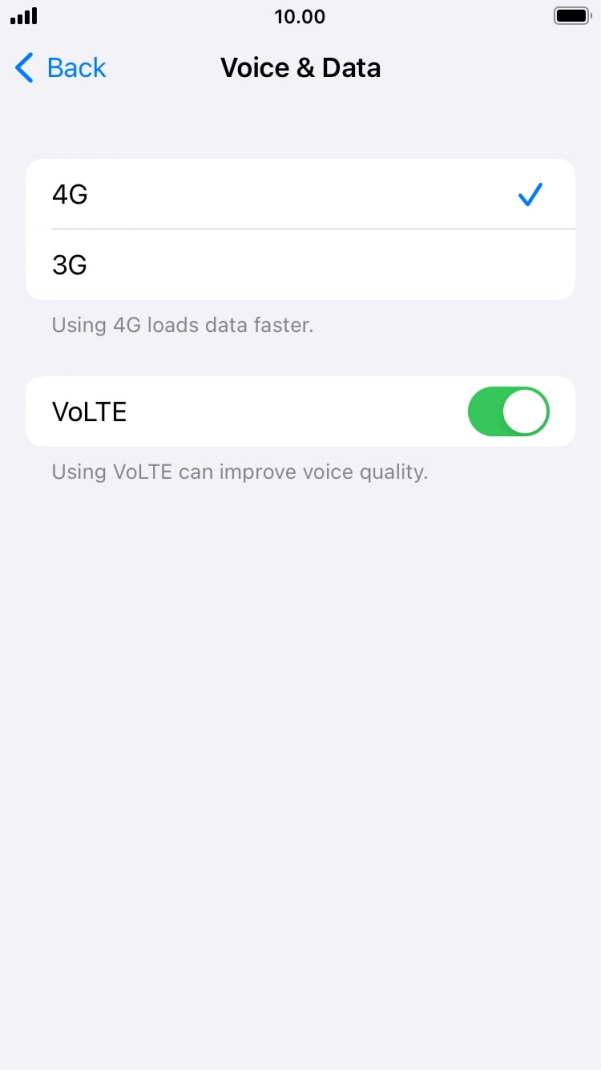 To turn on 4G primarily, press 4G.