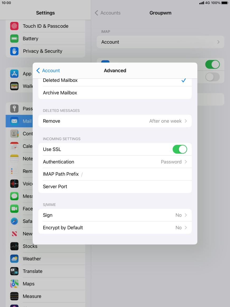 Press the indicator next to 'Use SSL' to turn off the function. Press the indicator next to 'Use SSL' to turn off the function.