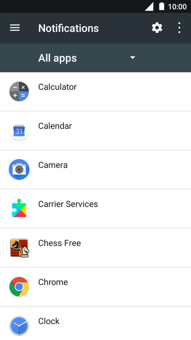 Press the required app. Press the required app.
