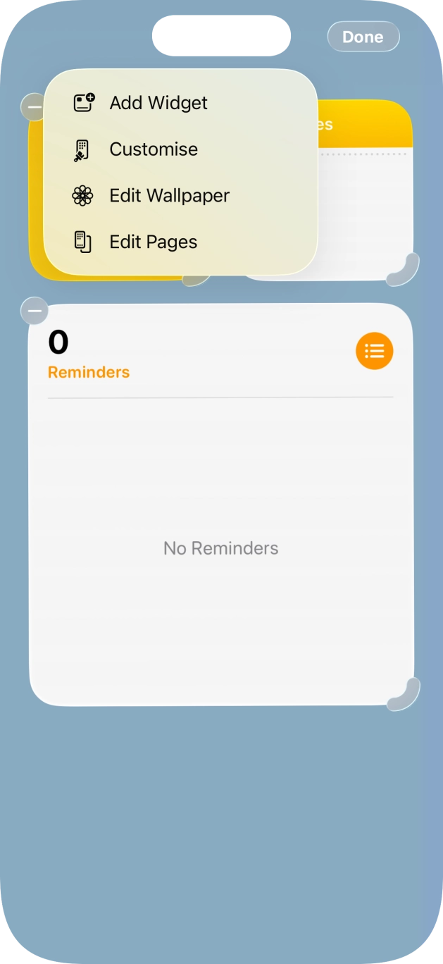 Press Add Widget.