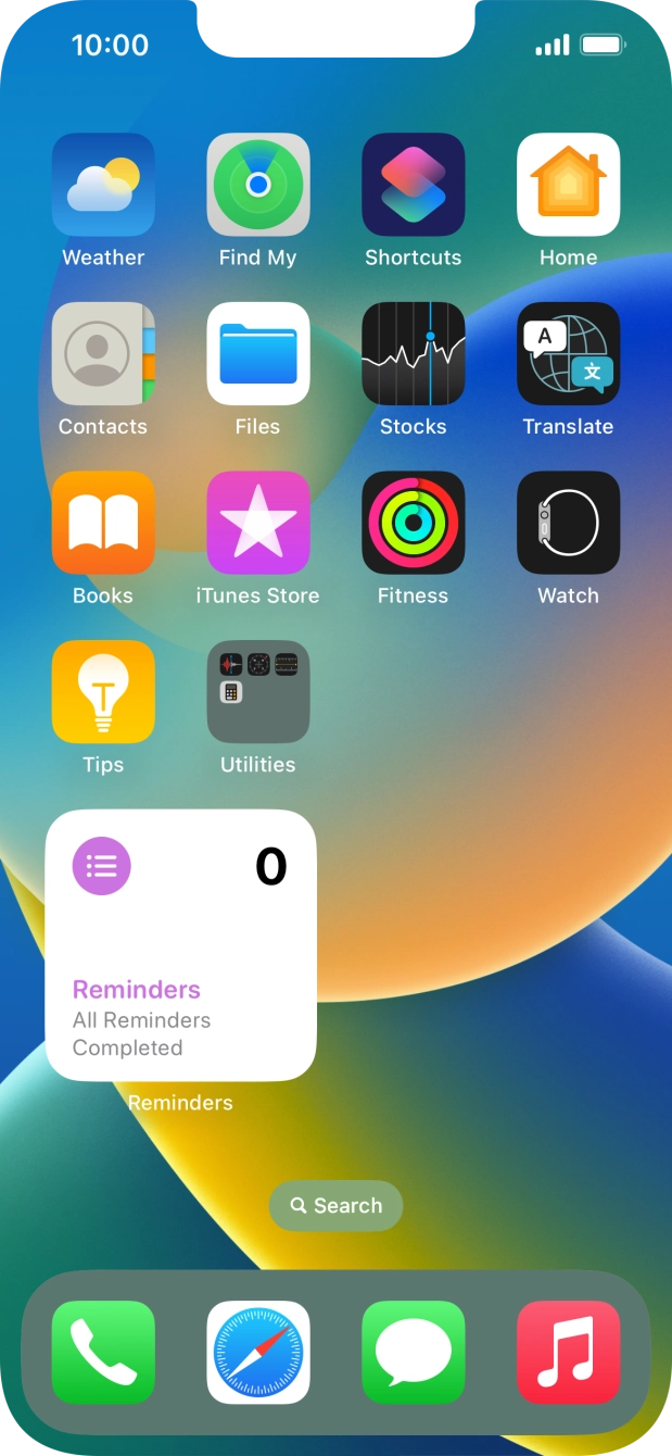 If you're using a Widget Stack: slide up or down on the stack to select the required widget.