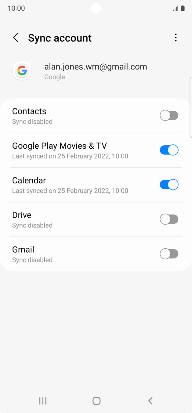 Press the indicator next to 'Contacts' to turn on the function. Press the indicator next to 'Contacts' to turn on the function.