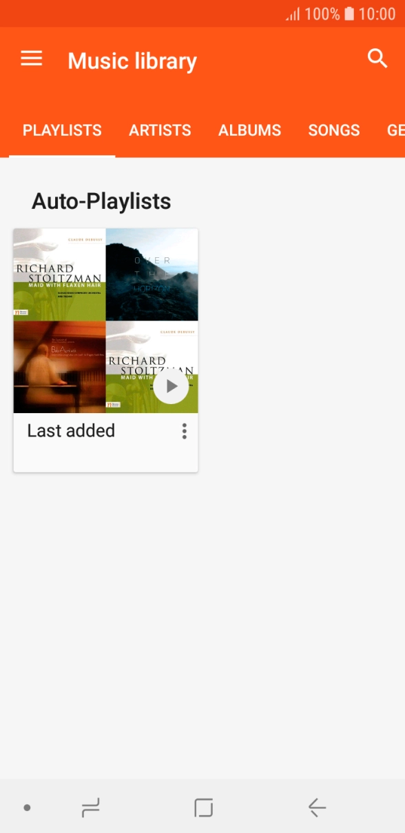 Press the required category and go to the required audio file. Press the required category and go to the required audio file.
