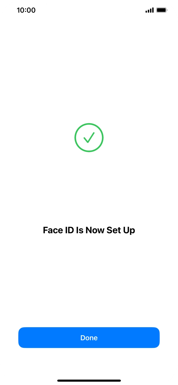 Press Done. If you haven't previously selected a phone lock code, key in a code of your own choice twice.