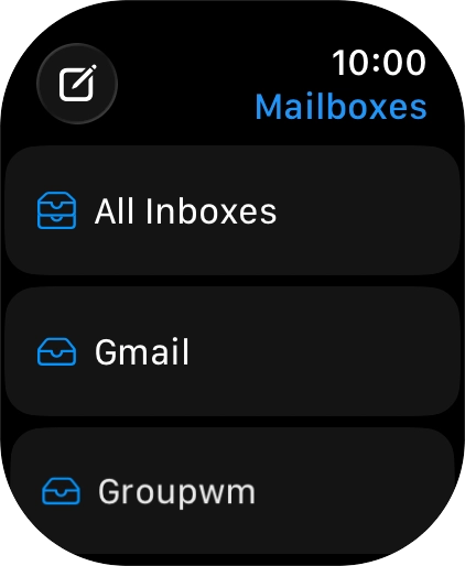 Press the required email account.
