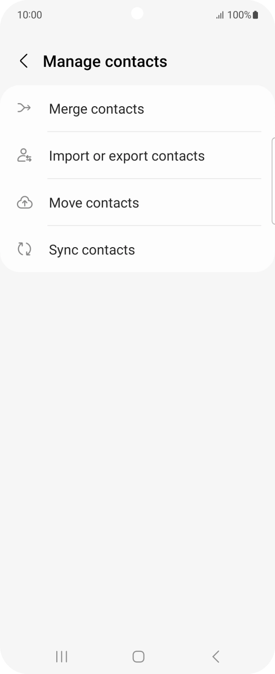 Press Import or export contacts.