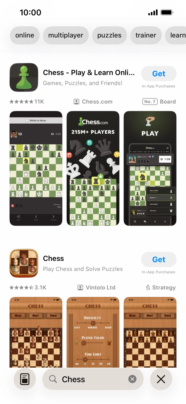 Press the required app. Press the required app.