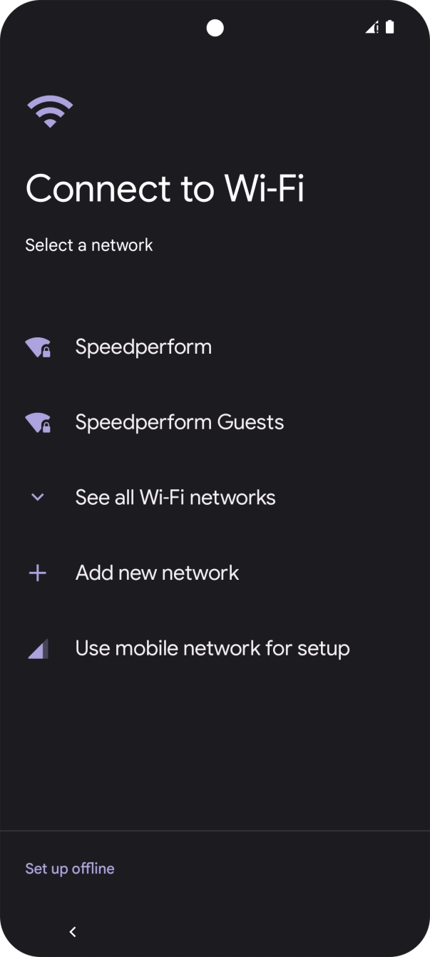 Press the required WiFi network.