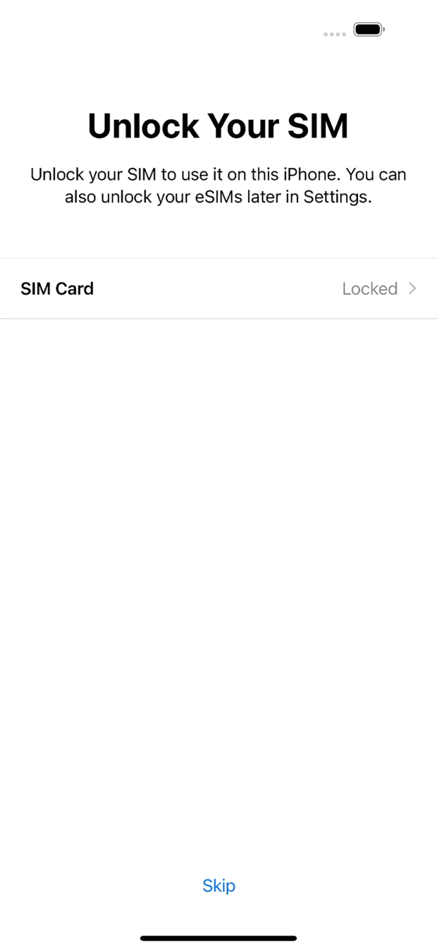 Press SIM Card.
