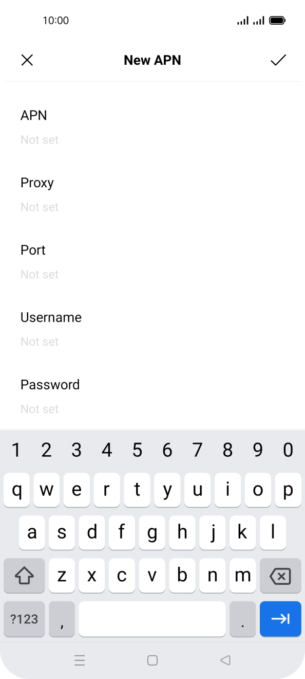 Key in p and press the confirm icon. Key in p and press the confirm icon.