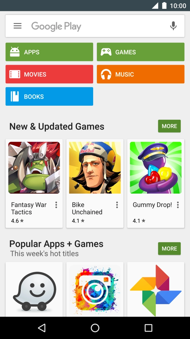 Press Google Play.