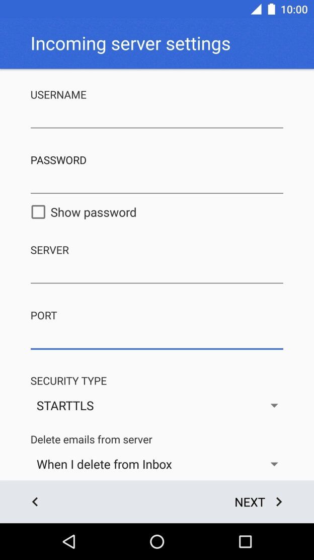 Press the drop down list below 'SECURITY TYPE'.