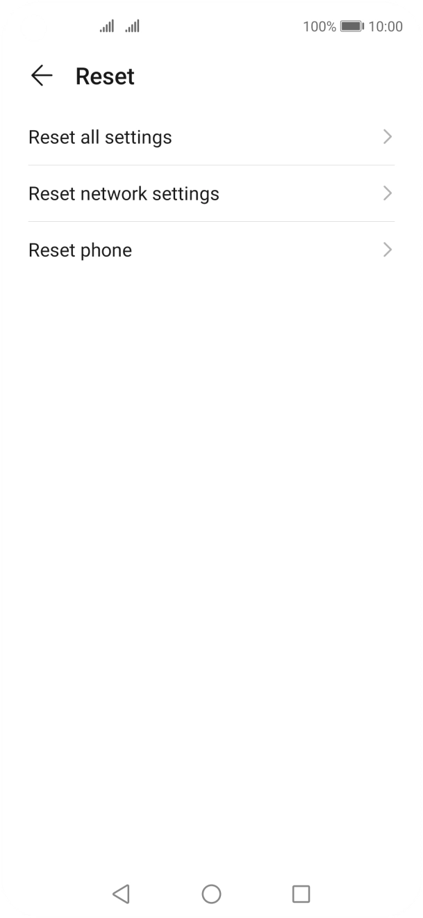 Press Reset phone.