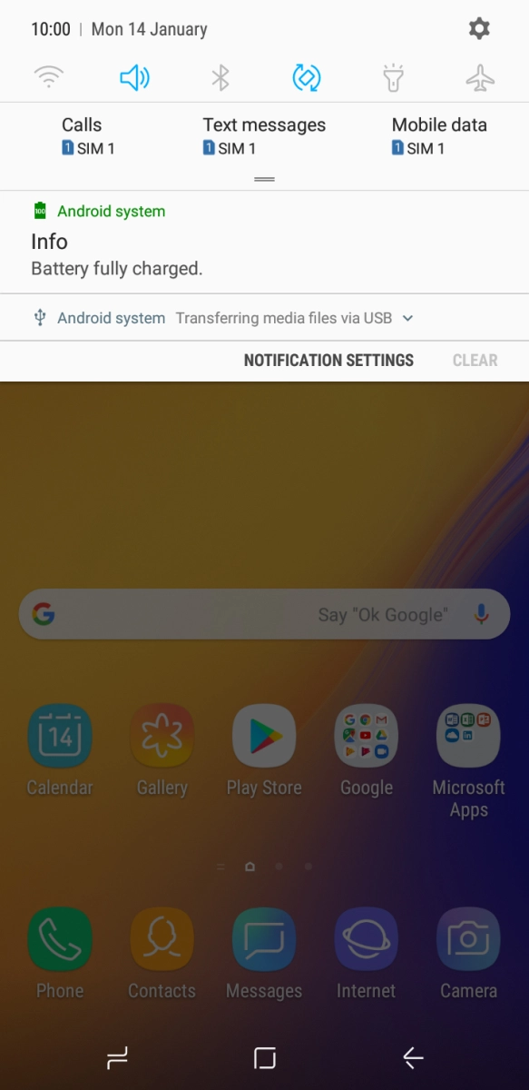 Press the settings icon. Press the settings icon.