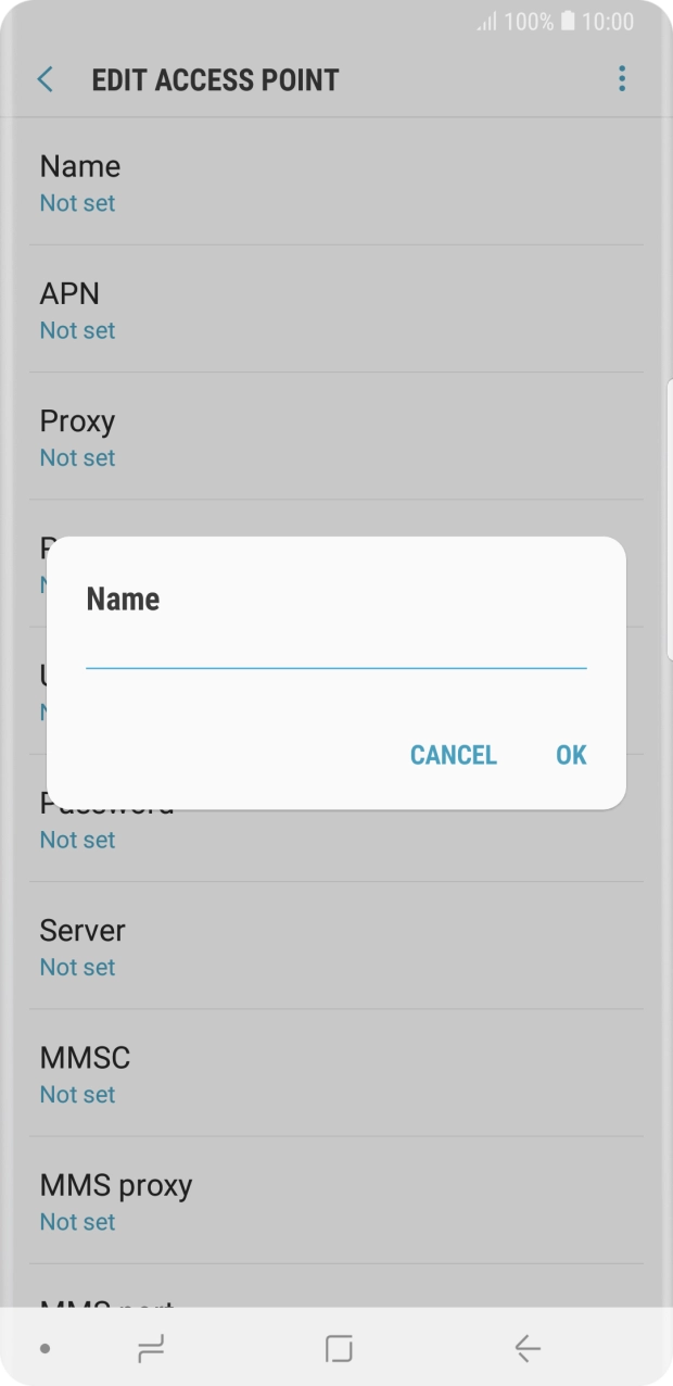 Key in O2 UK Internet and press OK.