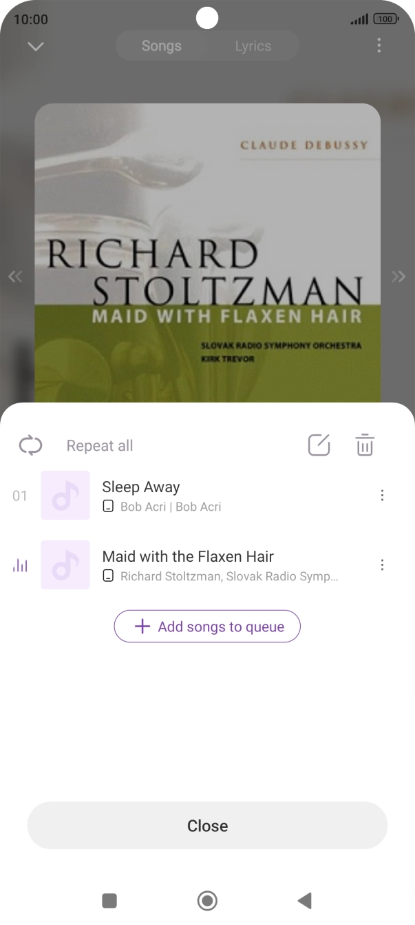 Press the add icon.