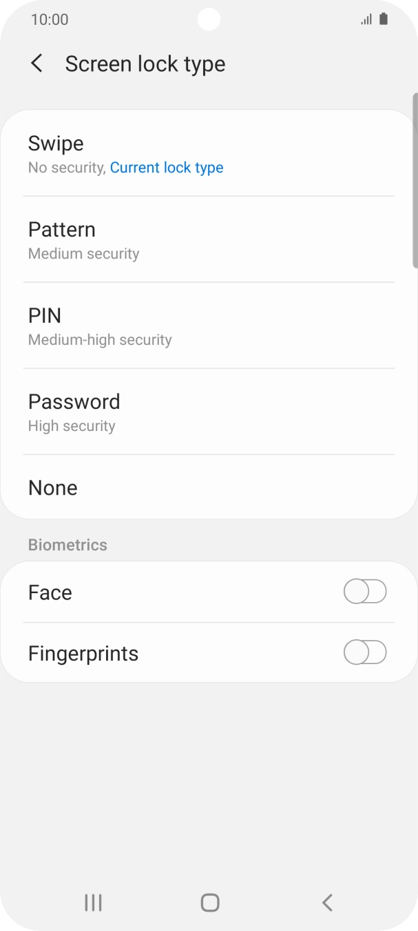Press Fingerprints.