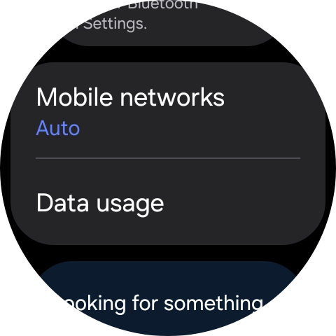 Press Data usage.