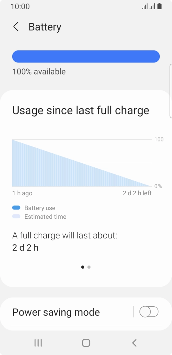 Press Power saving mode. Press Power saving mode.