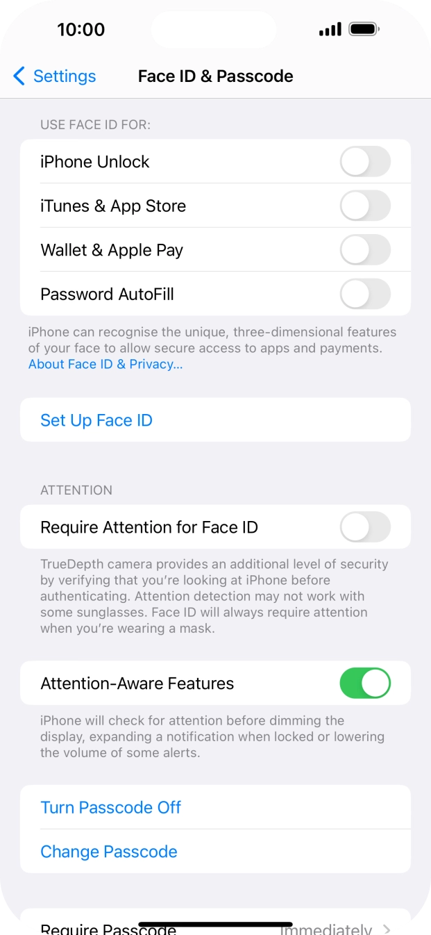 Press Turn Passcode Off and key in the phone lock code. Press Turn Passcode Off and key in the phone lock code.