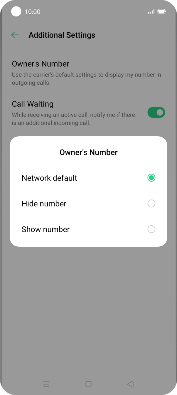 Press Show number to turn on caller identification. Press Show number to turn on caller identification.