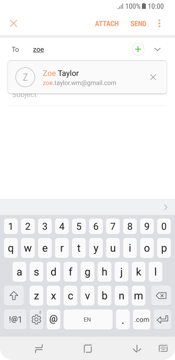Press the required contact. Press the required contact.