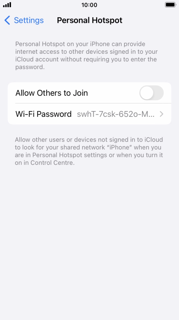 Press Wi-Fi Password and key in the required password. Press Wi-Fi Password and key in the required password.