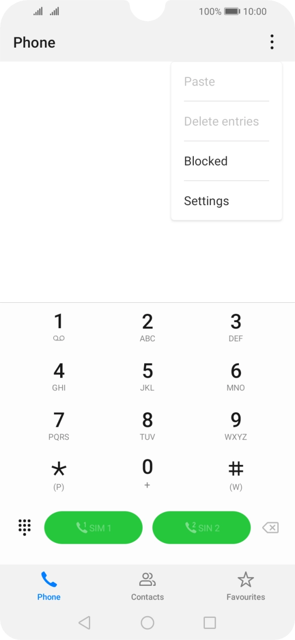 Press Settings.