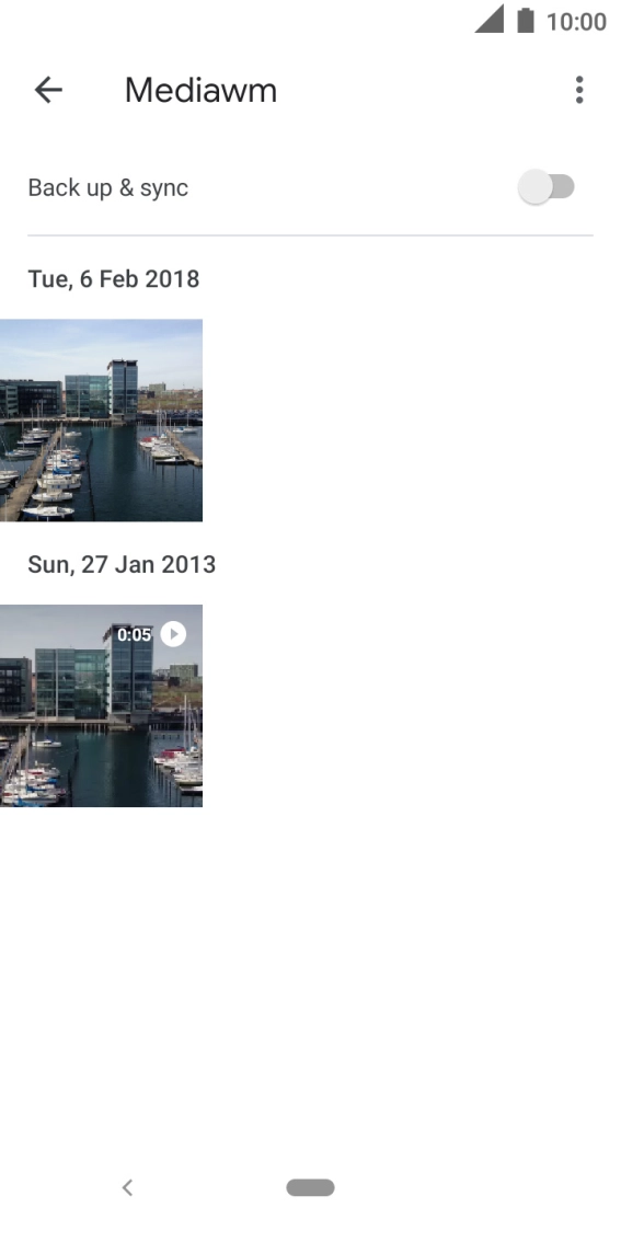 Press and hold any picture or video clip. Press and hold any picture or video clip.