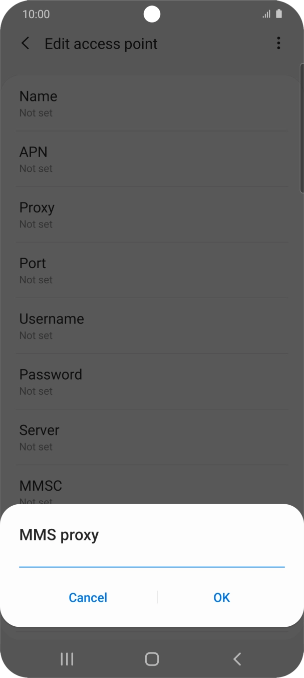 Key in 82.132.254.1 and press OK. Key in 82.132.254.1 and press OK.