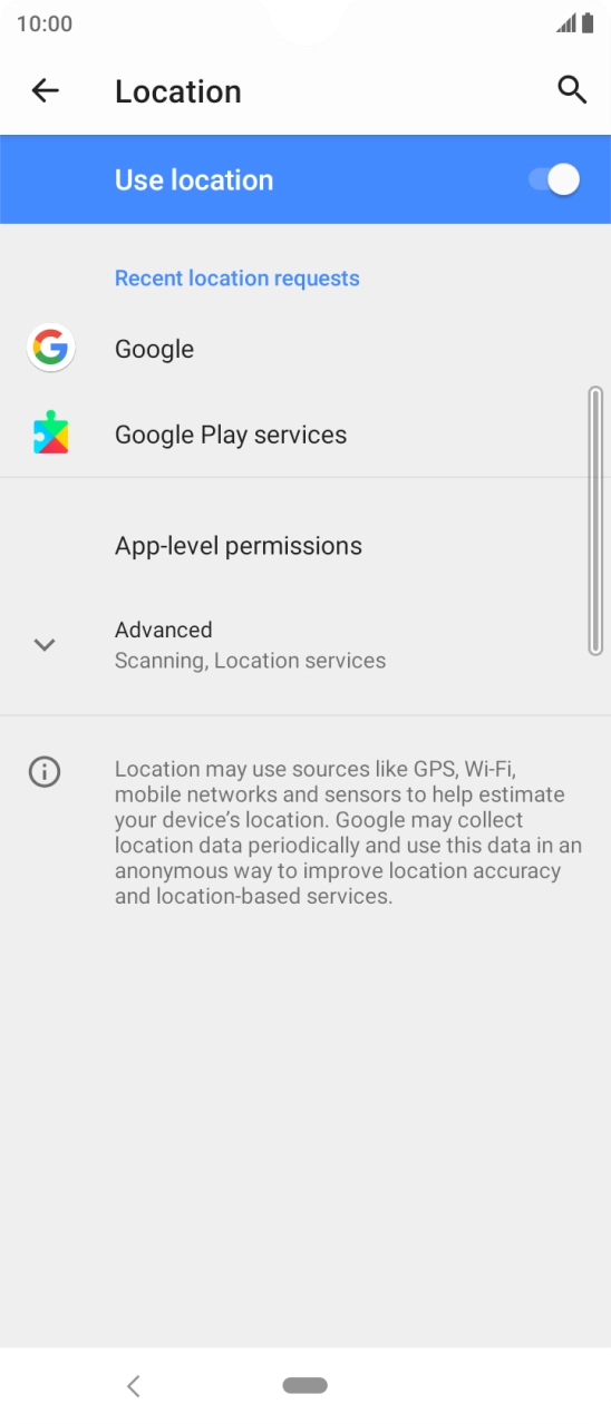 Press App-level permissions. Press App-level permissions.
