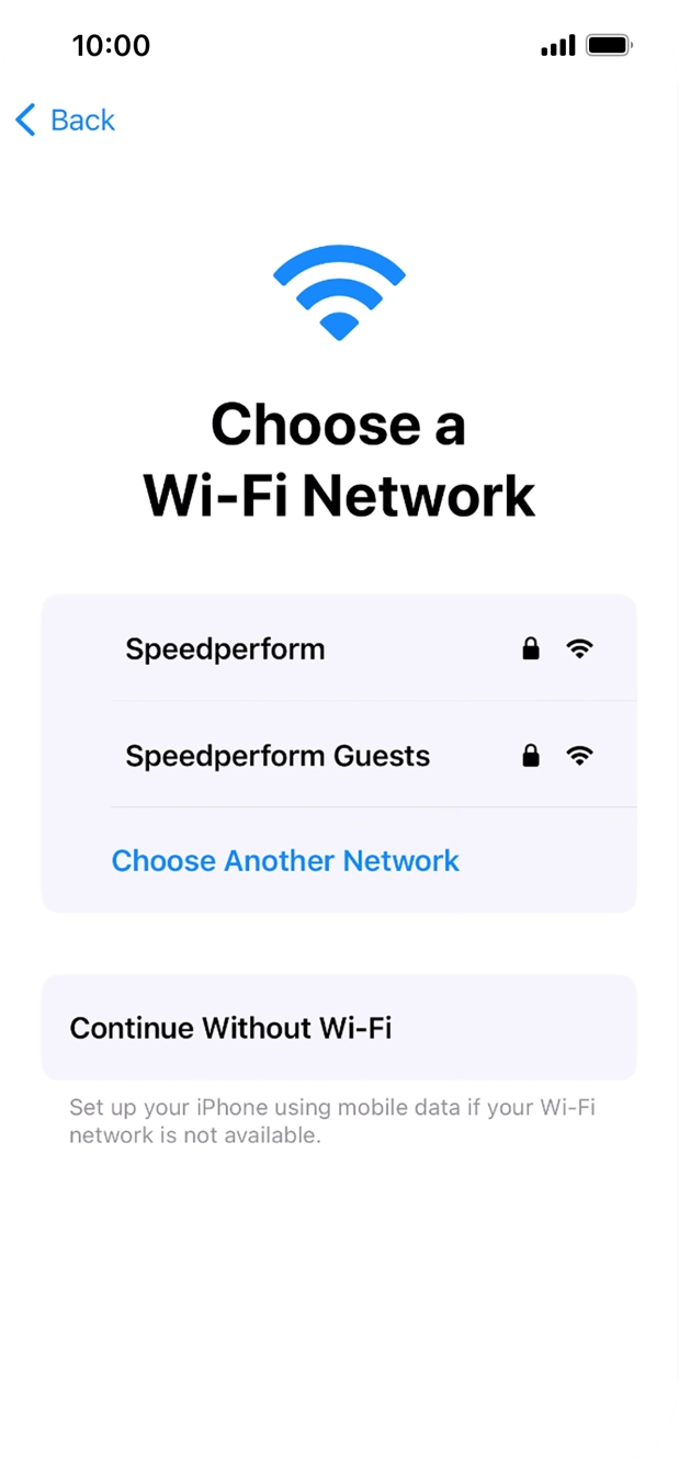 Press the required WiFi network. Press the required WiFi network.
