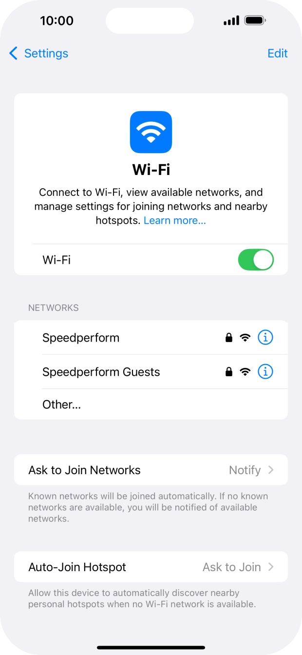 Press the required WiFi network and key in the password for the WiFi network. Press the required WiFi network and key in the password for the WiFi network.
