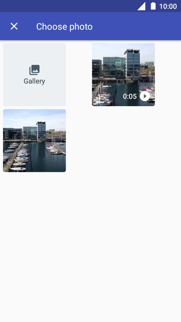 Press the gallery icon. Press the gallery icon.