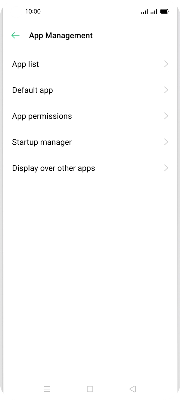 Press App list.