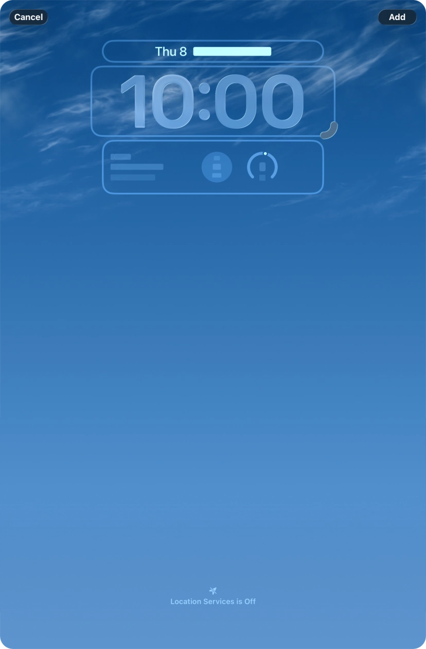 To customise the way the lock screen date is displayed, press the date widget and follow the instructions on the screen to select the required widget display mode. To customise the way the lock screen date is displayed, press the date widget and follow the instructions on the screen to select the required widget display mode.