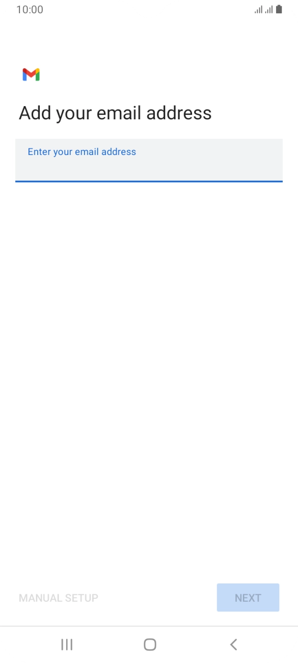 Press the field below 'Enter your email address' and key in your email address. Press the field below 'Enter your email address' and key in your email address.